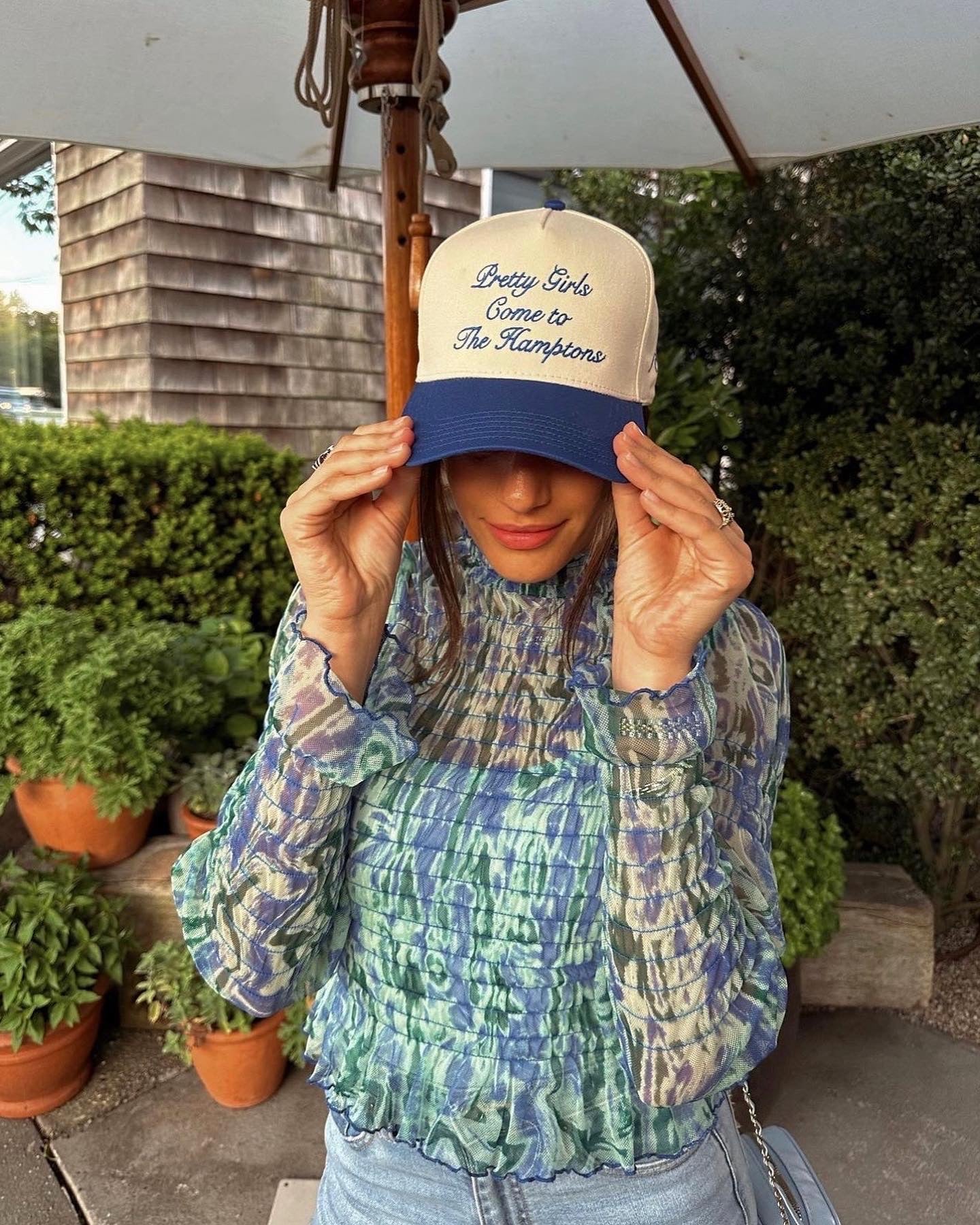 Hamptons Edition: Sand White and Ocean Blue Hat
